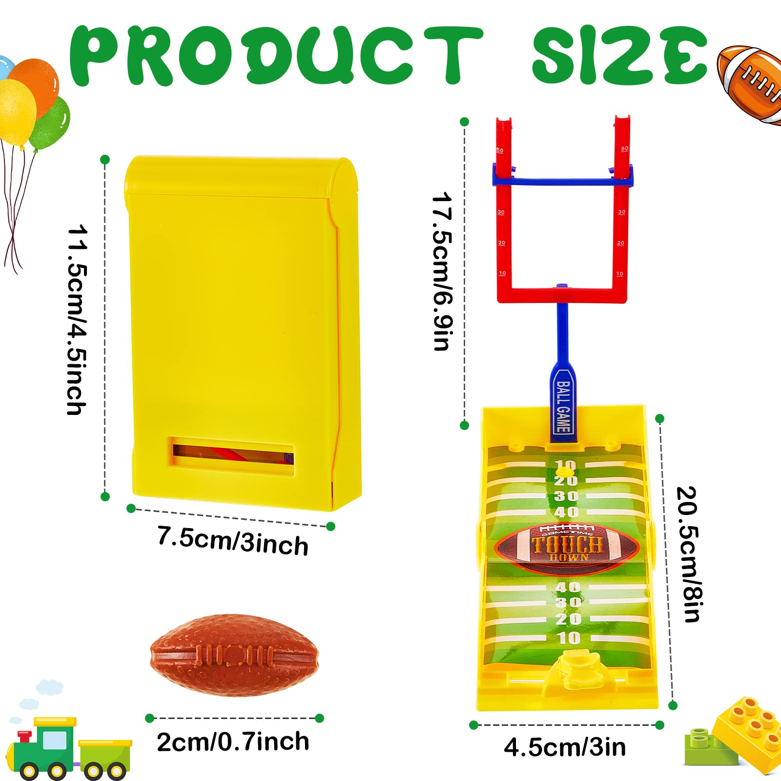 Deekin mini football desktop game folded size, compact storage and portability