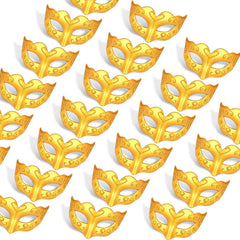 Deekin mini masquerade mask decor with gold finish for elegant table accents.