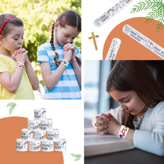 Deekin patterns include doves, angels, churches, and Jesus fish on bracelets.