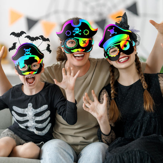 Deekin scratch reveal shows rainbow colors, creating a fun party moment.