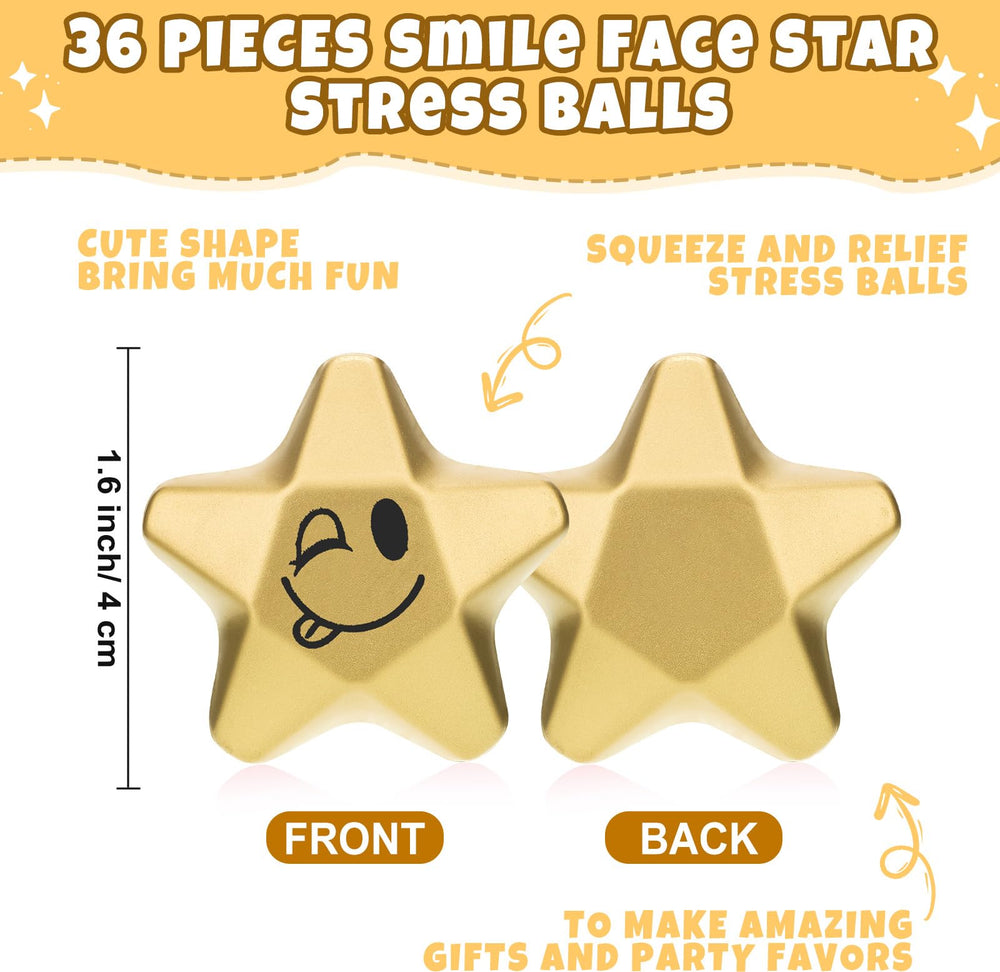 Deekin smile-face foam stress ball close-up for mood lifting and fidgeting.