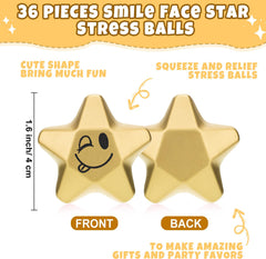 Deekin smile-face foam stress ball close-up for mood lifting and fidgeting.
