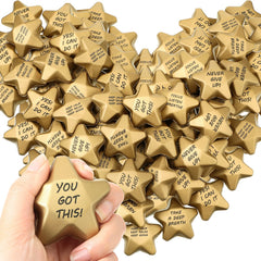 Deekin star stress ball in gold, 1.6 inches, for focus and calm.