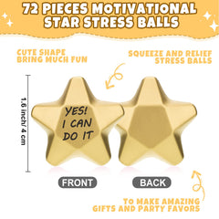 Deekin star stress ball with motivational phrase for quick breaks.