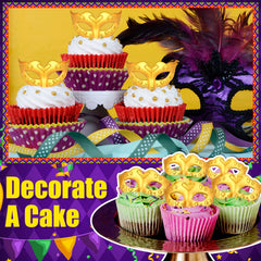 Deekin masquerade masks as elegant party table decor accents.