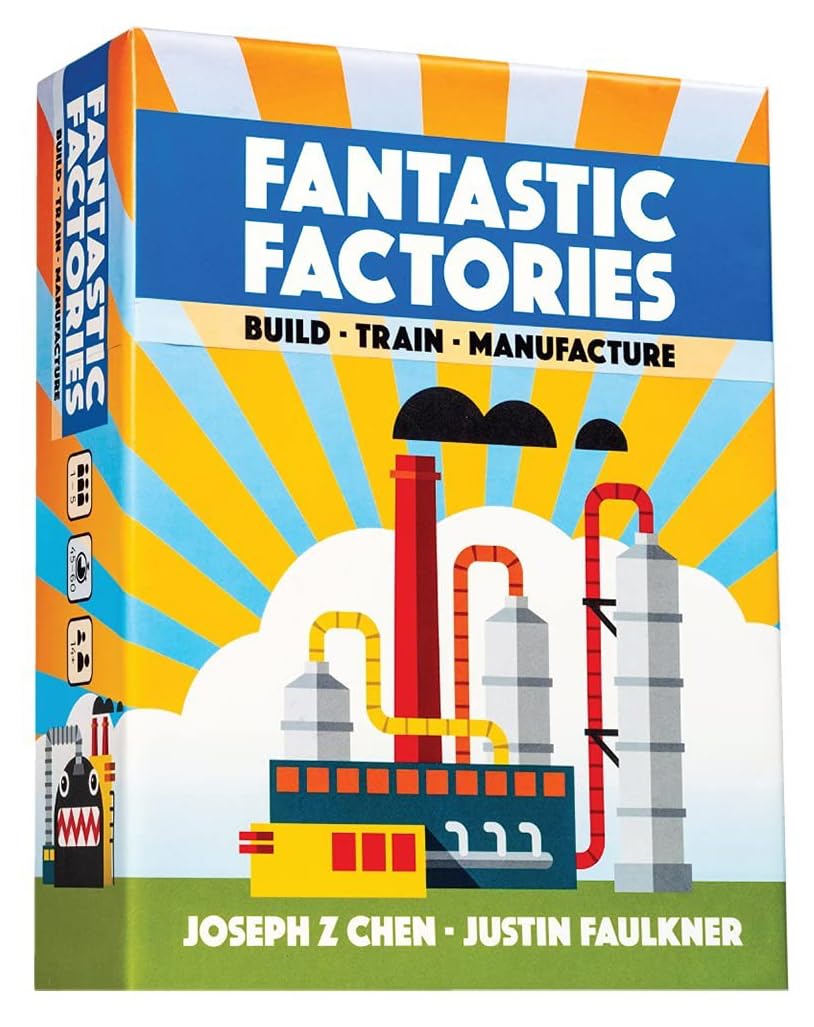 Deep Water Games' Fantastic Factories: close-up on dice manipulation for efficient planning.