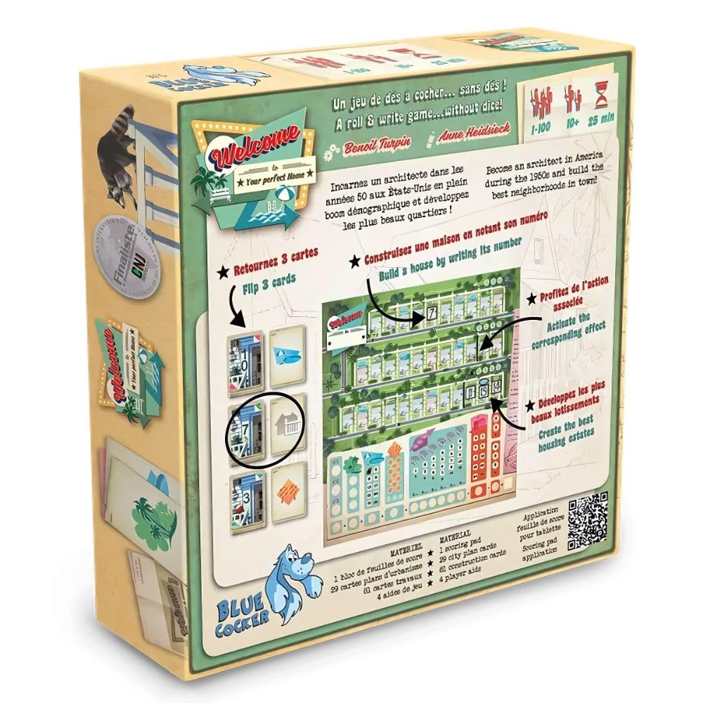 Deep Water Games Welcome To 2nd Edition board and tiles—clear layout enables quick setup