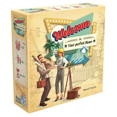 Deep Water Games Welcome To 2nd Edition cover—invites family game night with a sunny planning vibe