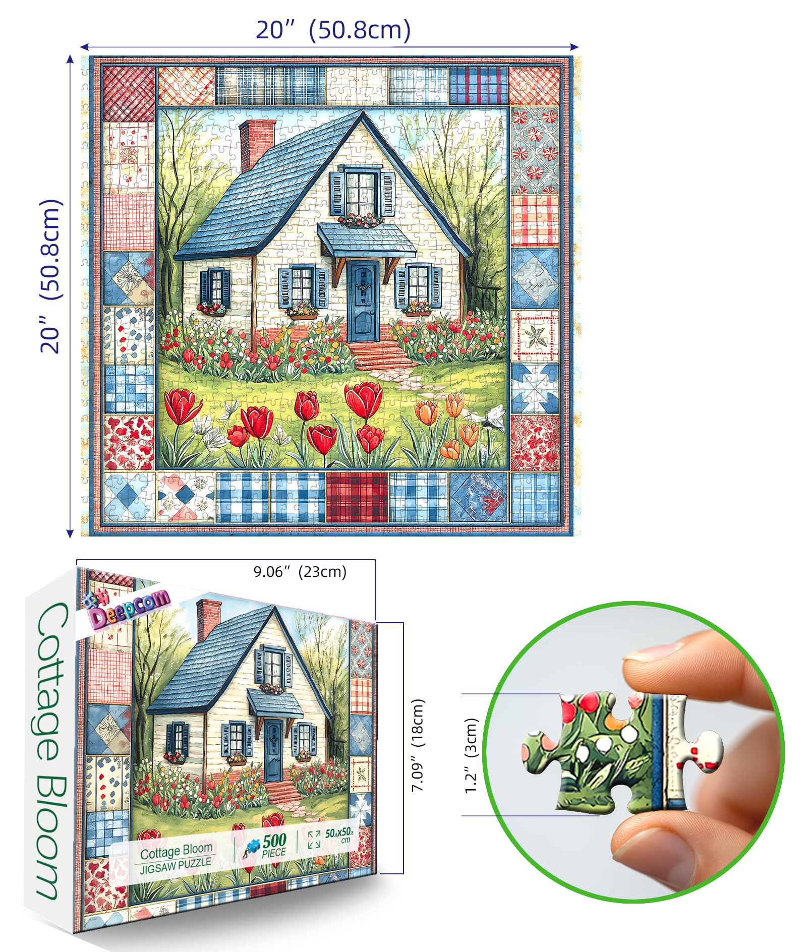 Deepcom Cottage Bloom tulips scene close-up, ideal for calming afternoon breaks.
