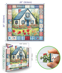 Deepcom Cottage Bloom tulips scene close-up, ideal for calming afternoon breaks.