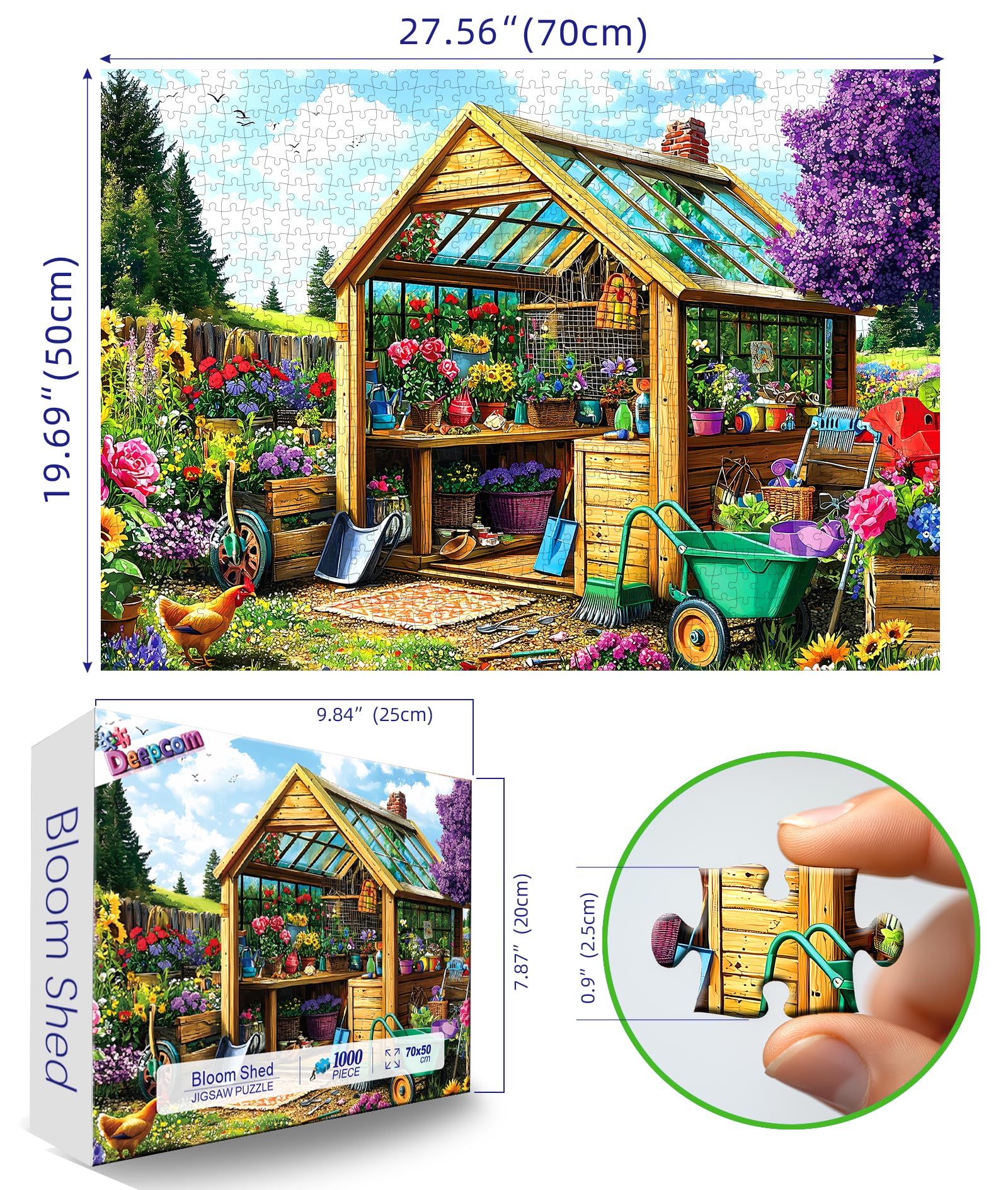 Deepcom floral and tool scene puzzle ideal for relaxed evenings and concentration