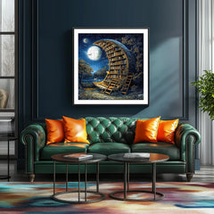 Deepcom Moonlit Book Haven puzzle detail highlights intricate 500-piece challenge.