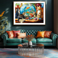 Deepcom vibrant kittens and yarn scene, engages focus and sparks joyful concentration