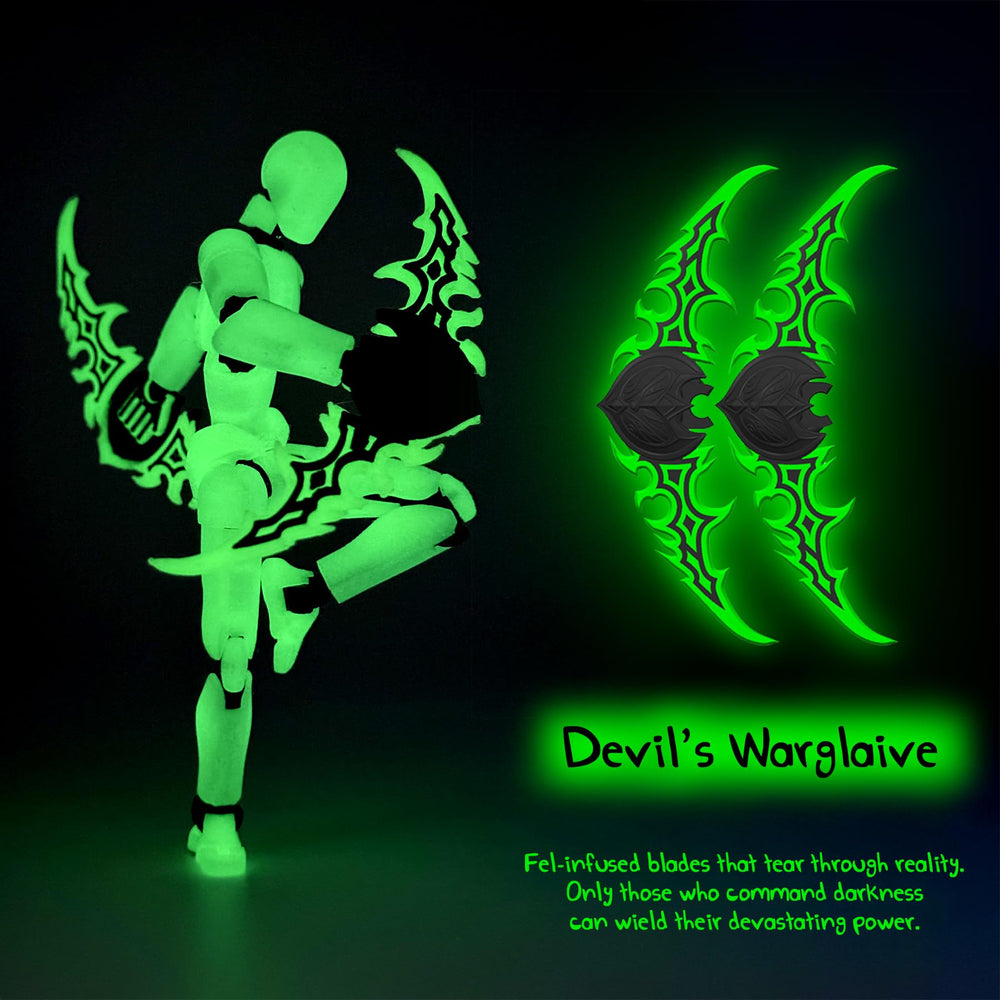 Deeplus Glowing Titan 13 figure on stand creates stable, eye-catching display.