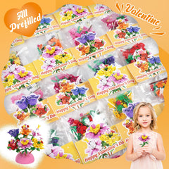 Deerher Valentine’s flower-block-kit-card: ready packaging simplifies distribution for teachers.