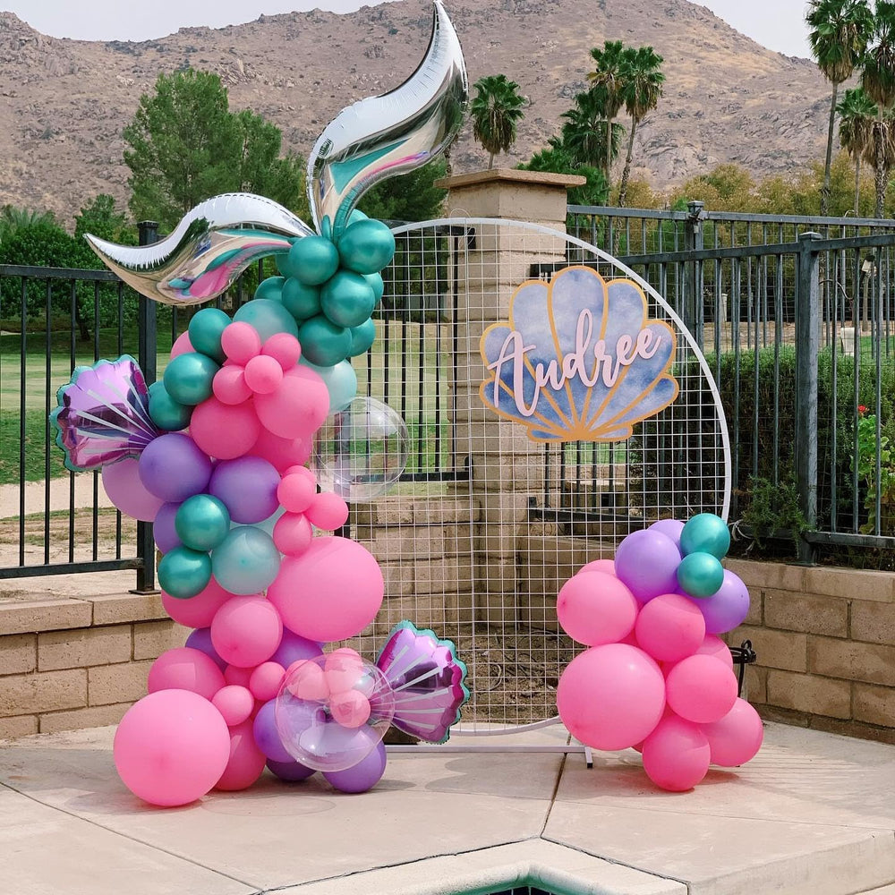 DEETUULET mermaid balloons metallic purple 12inch add shimmering accents.