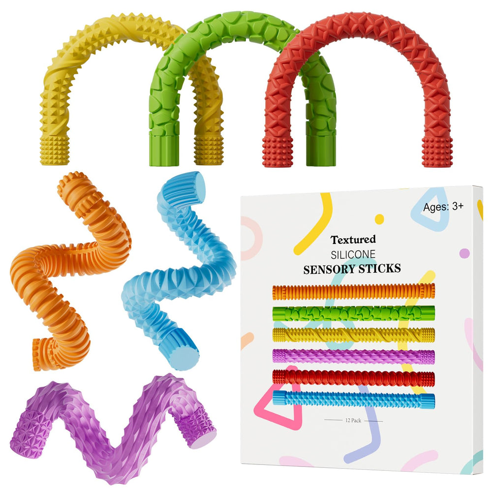 DEFXIER fidget sticks with varied textures for tactile play and focus.