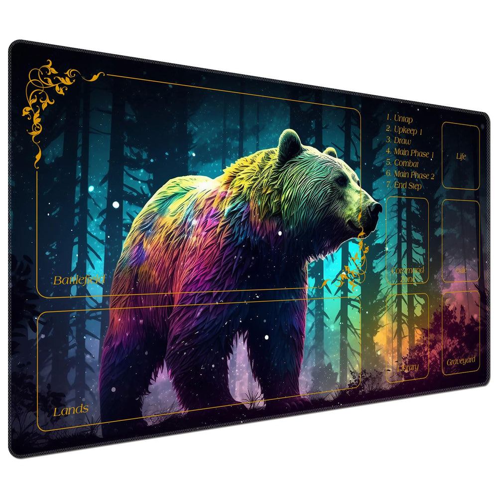 DEGDFSGR MTG Playmat forest bear design enhances gameplay and organization