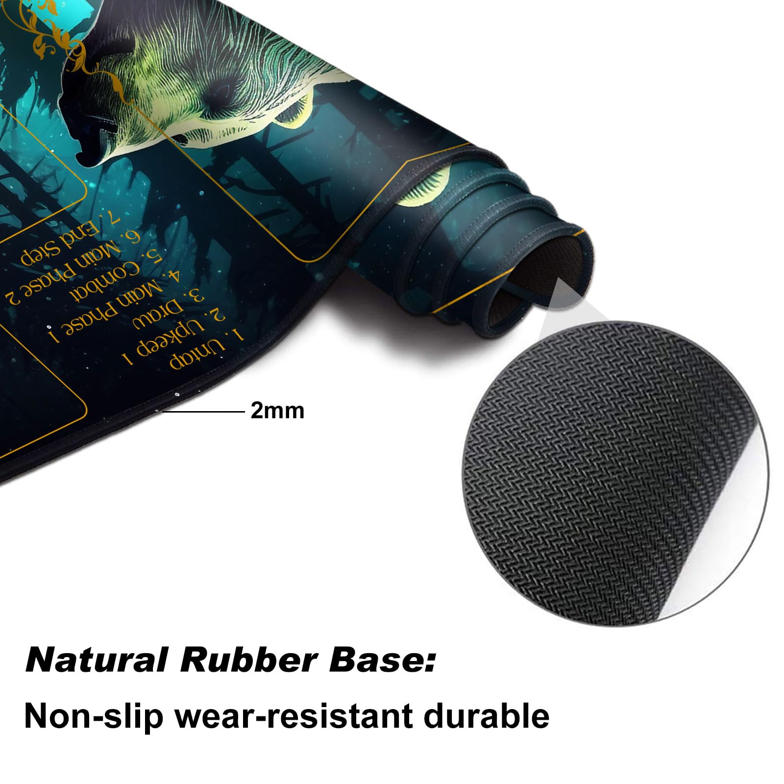 DEGDFSGR MTG Playmat rolled for portability and easy storage