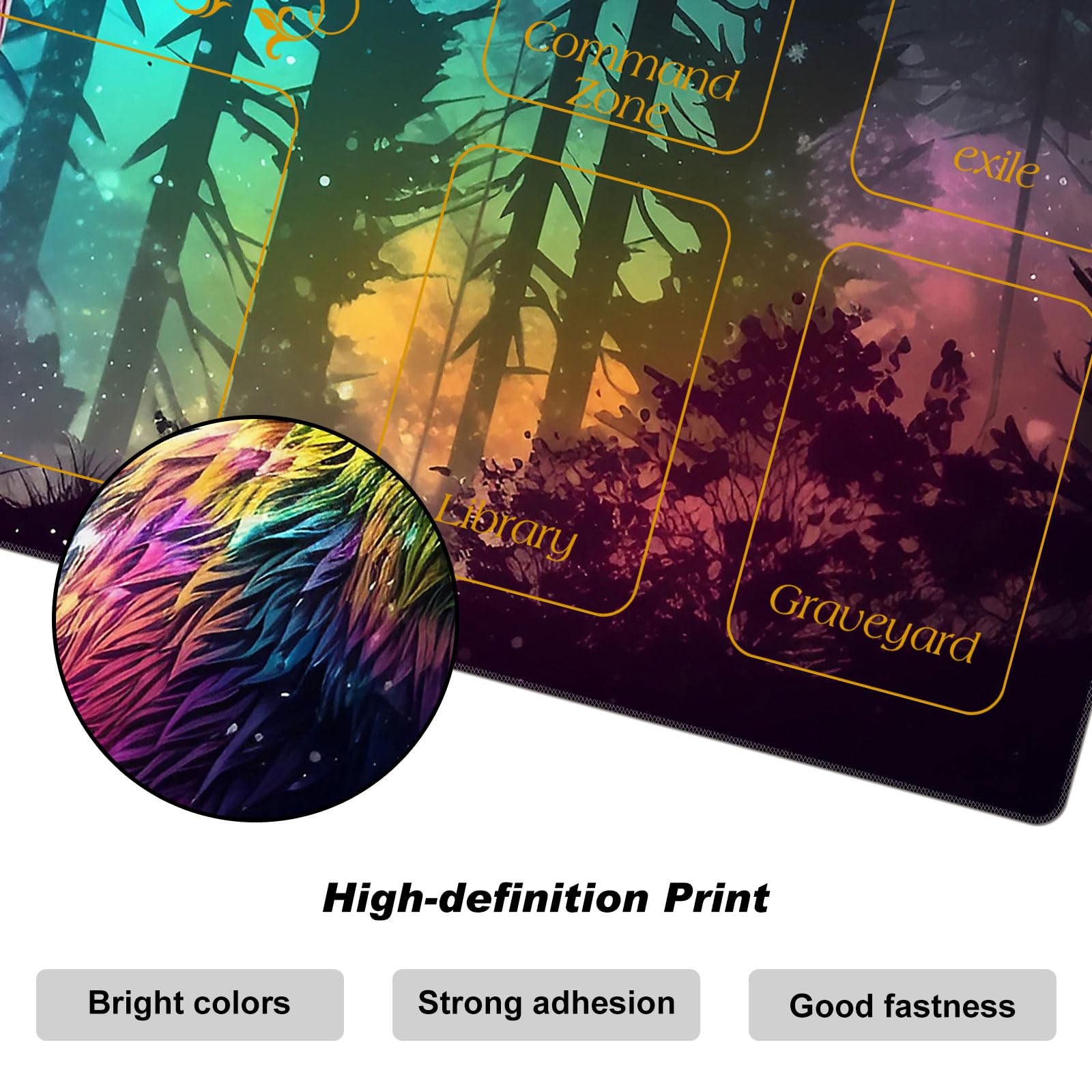 DEGDFSGR MTG Playmat stitched edges prevent wear during long sessions