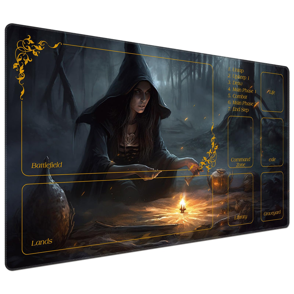 DEGDFSGR MTG playmat 24x14 top view enhances card maneuver space