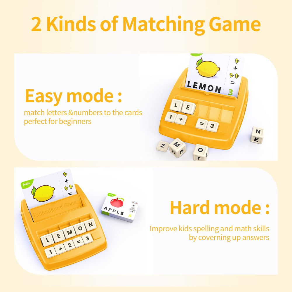 DEGIDEGI letter-cubes support hands-on word building and recognition