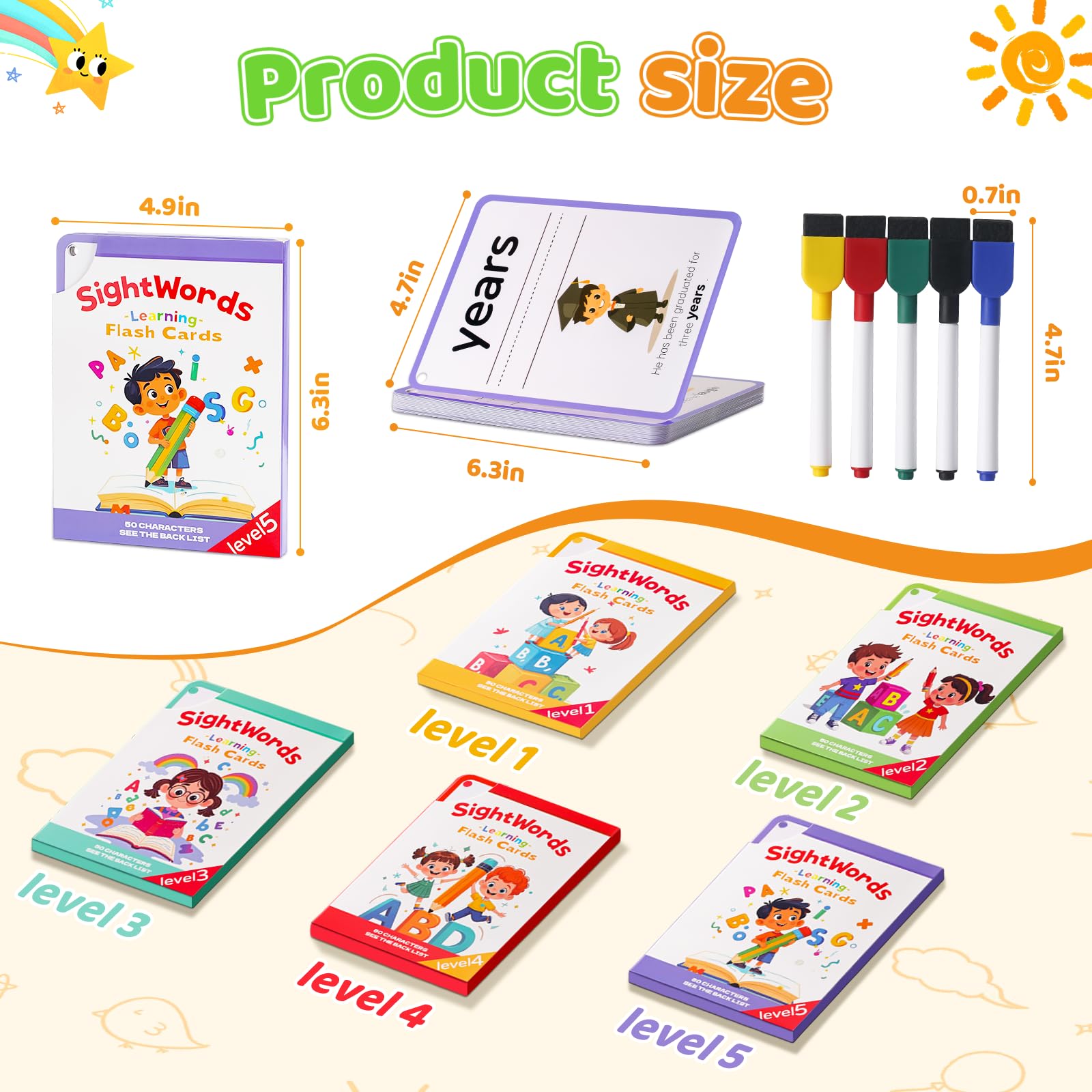 Thick waterproof lamination provides a durable, reusable learning surface