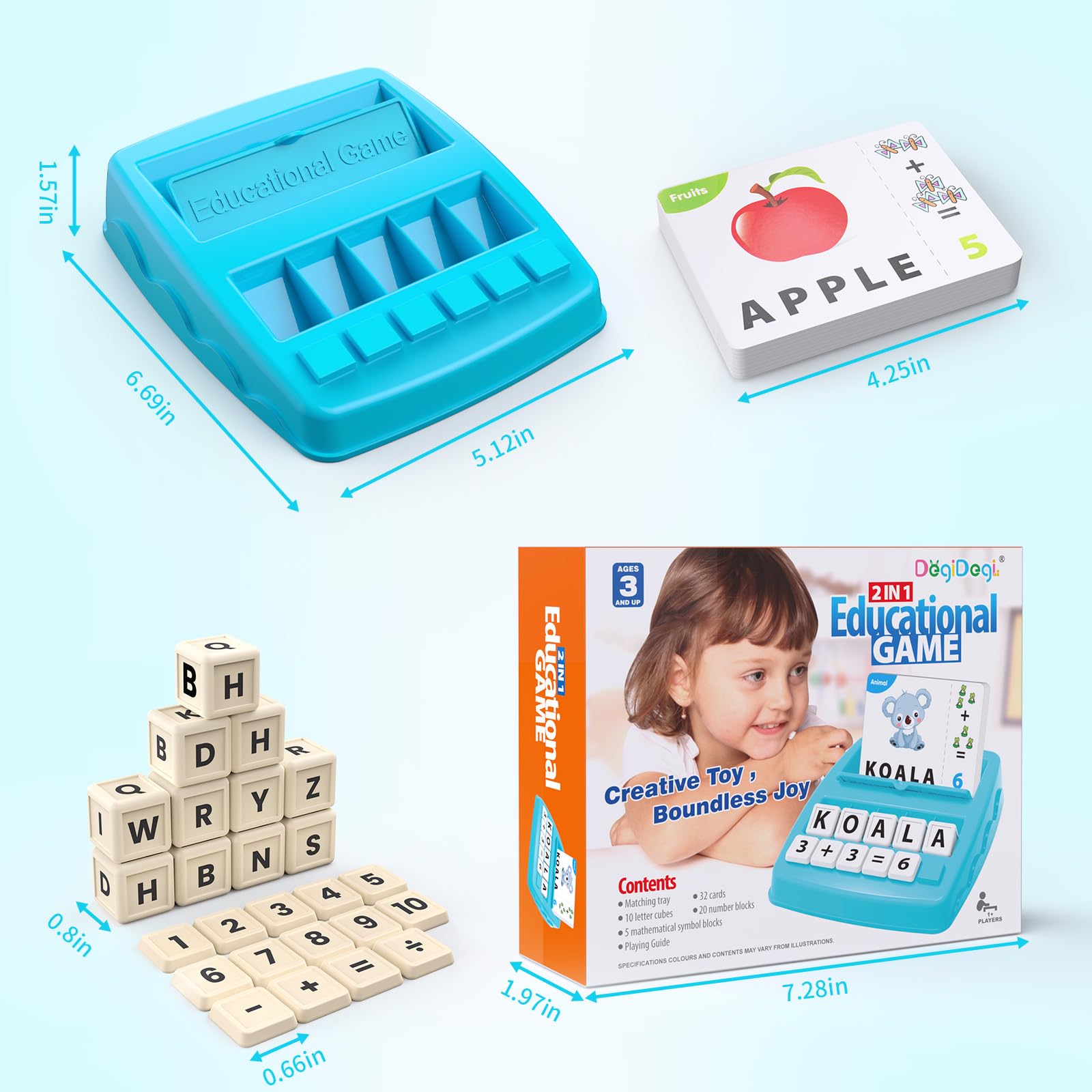 DEGIDEGI matching tray keeps game pieces organized for smooth learning