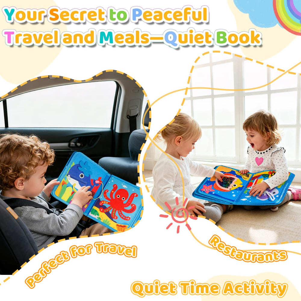 DEGIDEGI Busy Book number matching page, playful counting practice on the go.