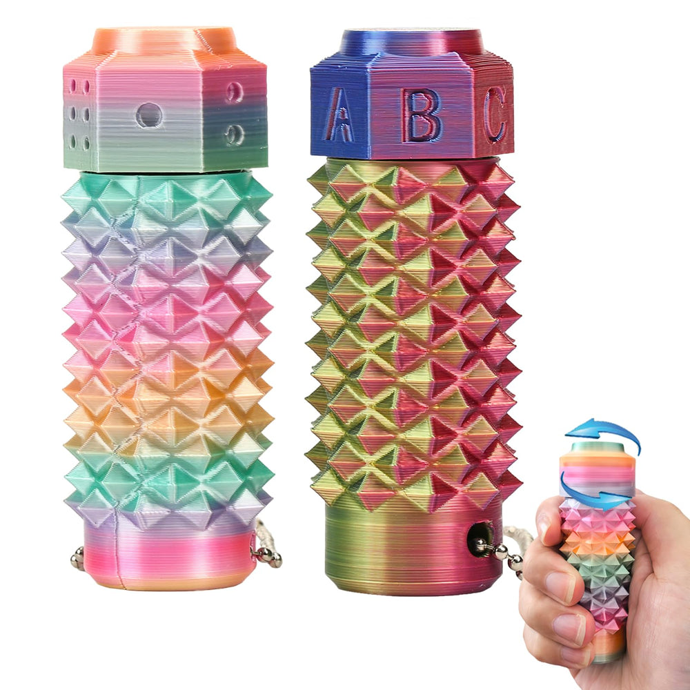 Deiviko Little Ouchies rotating spikes keychain offers portable anxiety relief on the go.