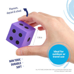 Deke Home jumbo dice 1.96 inches designed for easy counting practice.