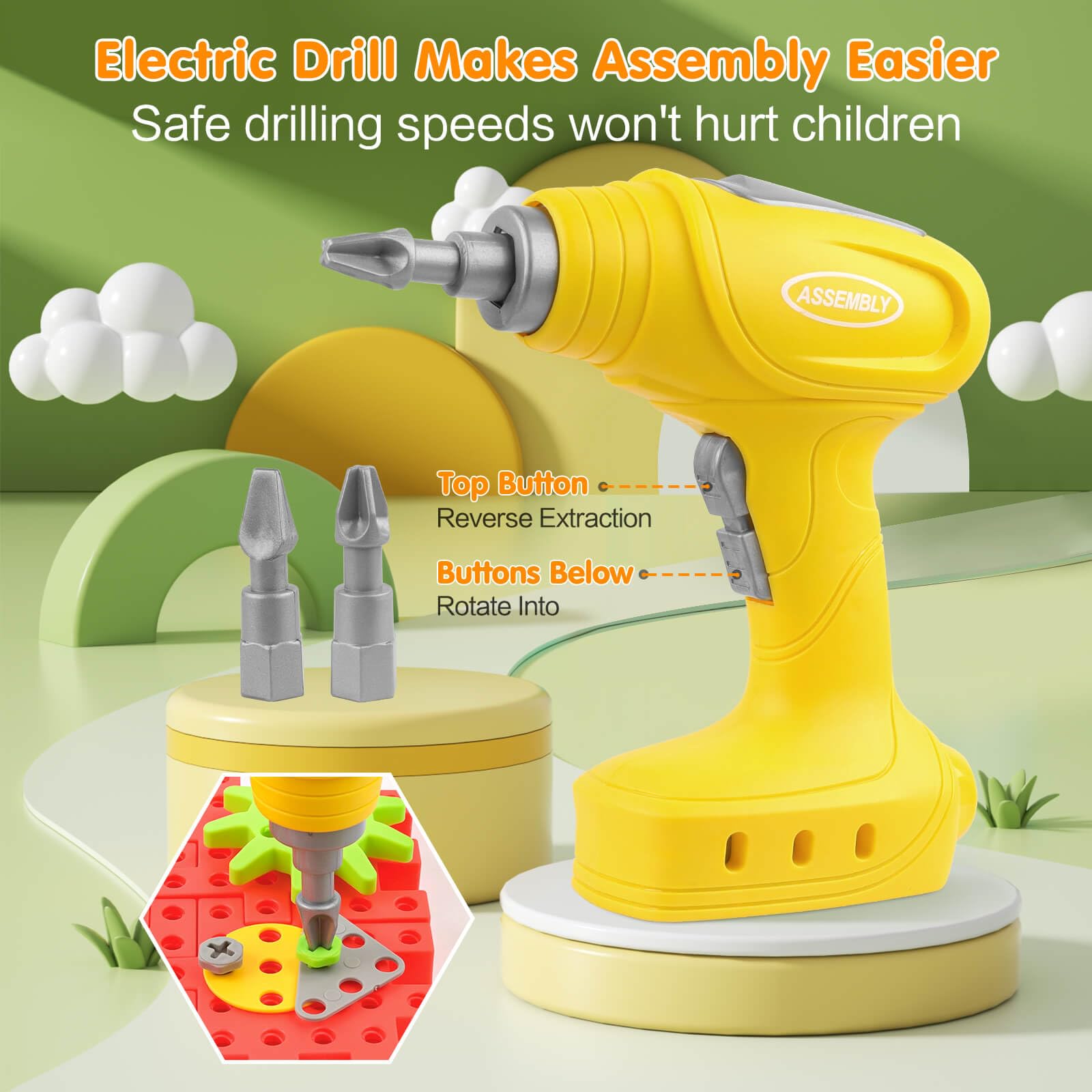 DEKILEA see-saw-swing-accessories add colorful play elements for imaginative layouts.