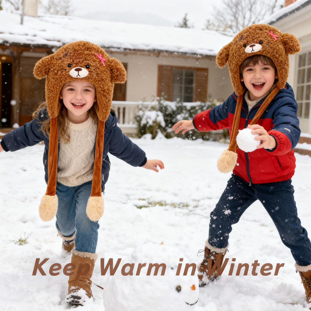 Deletoys lamb plush hat with moving ears for kids.