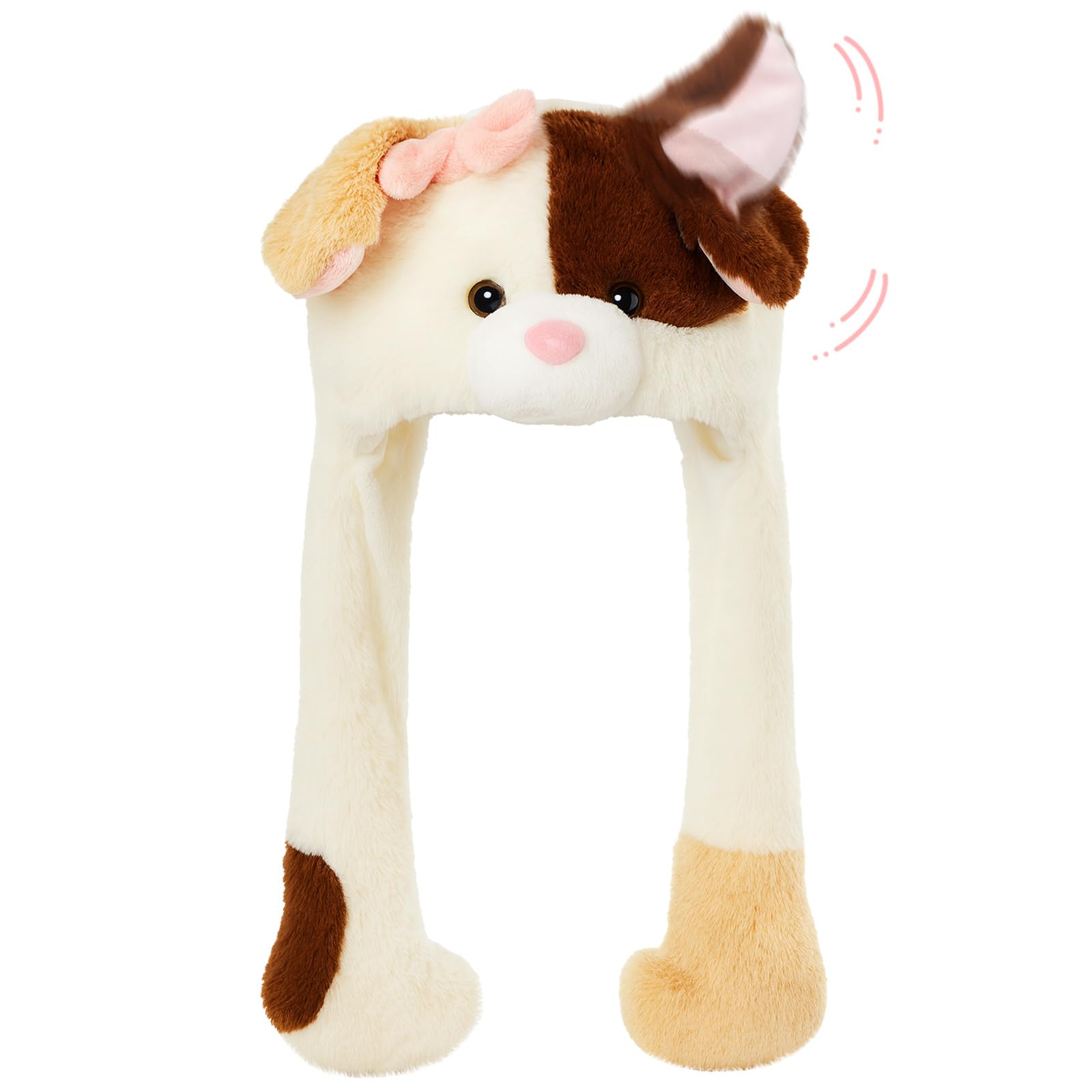 Deletoys cat plush hat with moving ears ready for cosplay and playful photos