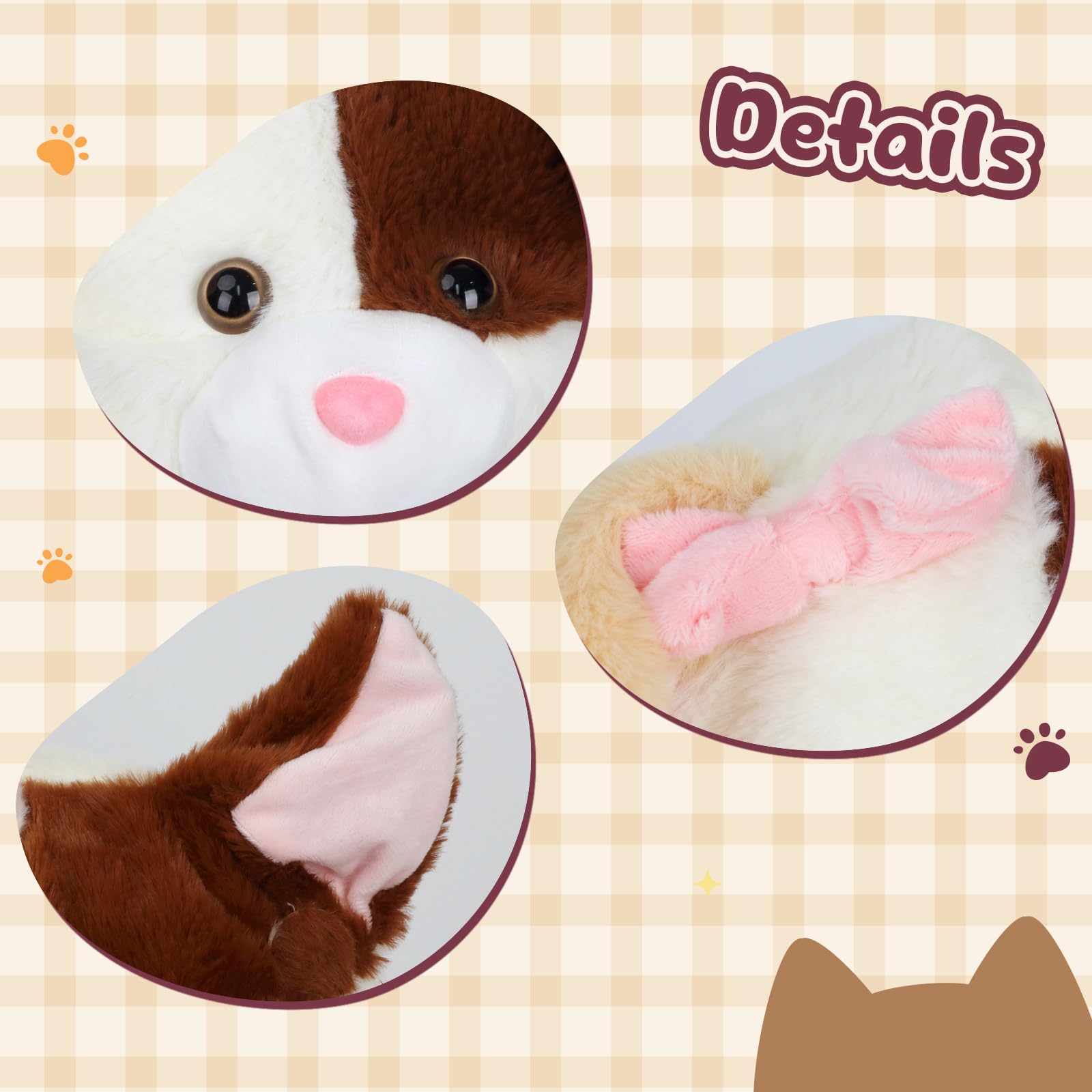 Deletoys highland cow plush hat with moving ears for festive looks