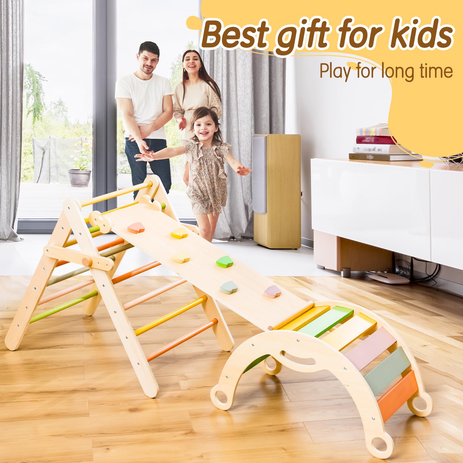Deli Montessori-inspired set promotes balance coordination and imaginative play