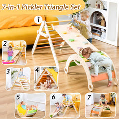 Deli Pikler triangle folded for compact storage after play