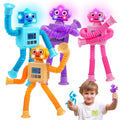 Delighkidz robot pop tubes 4-pack with LED lights for interactive play.