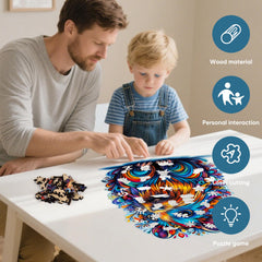 Delobil Capybara Puzzle hands assembling view highlights concentration.