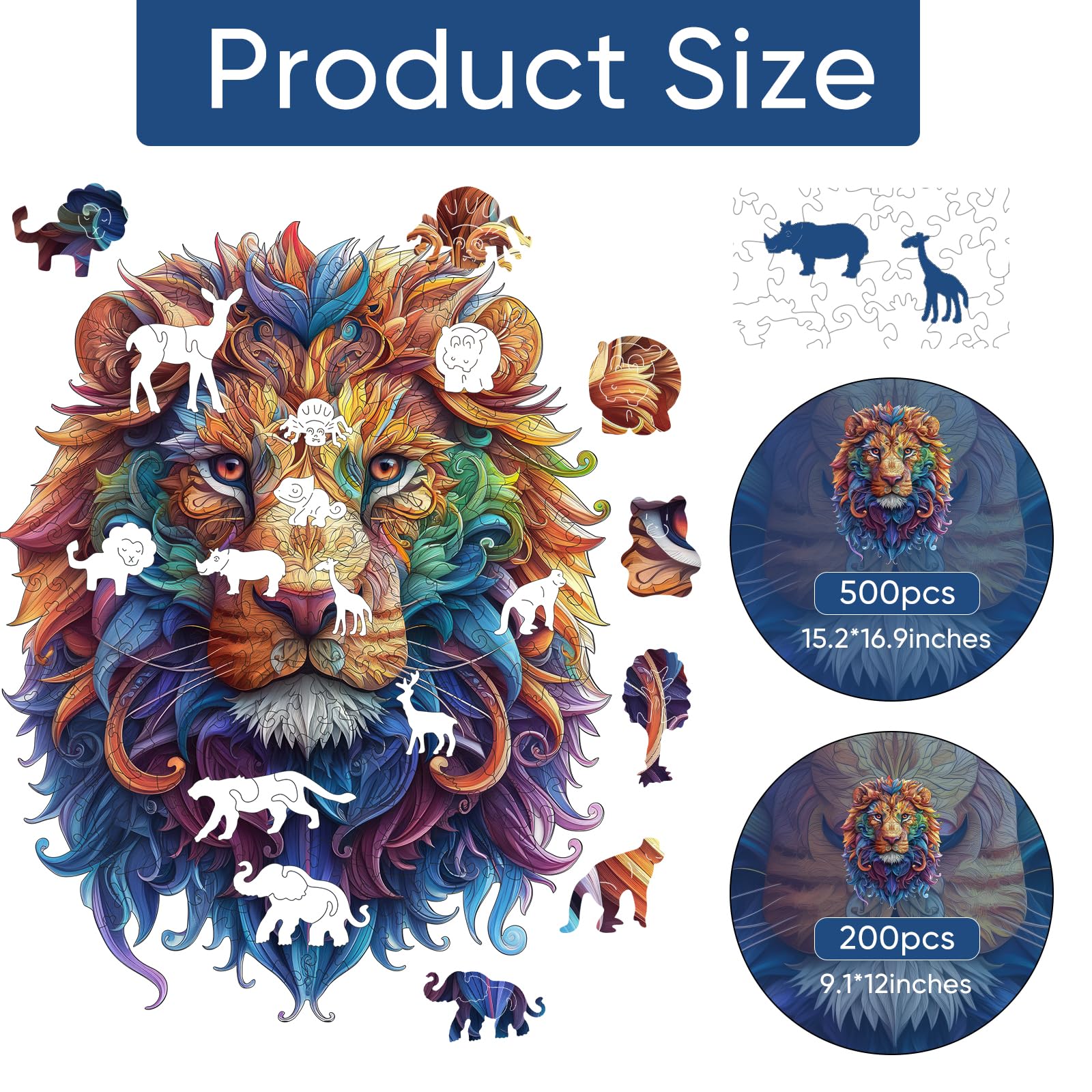 Delobil natural 5mm wood puzzle durable and long-lasting artwork.