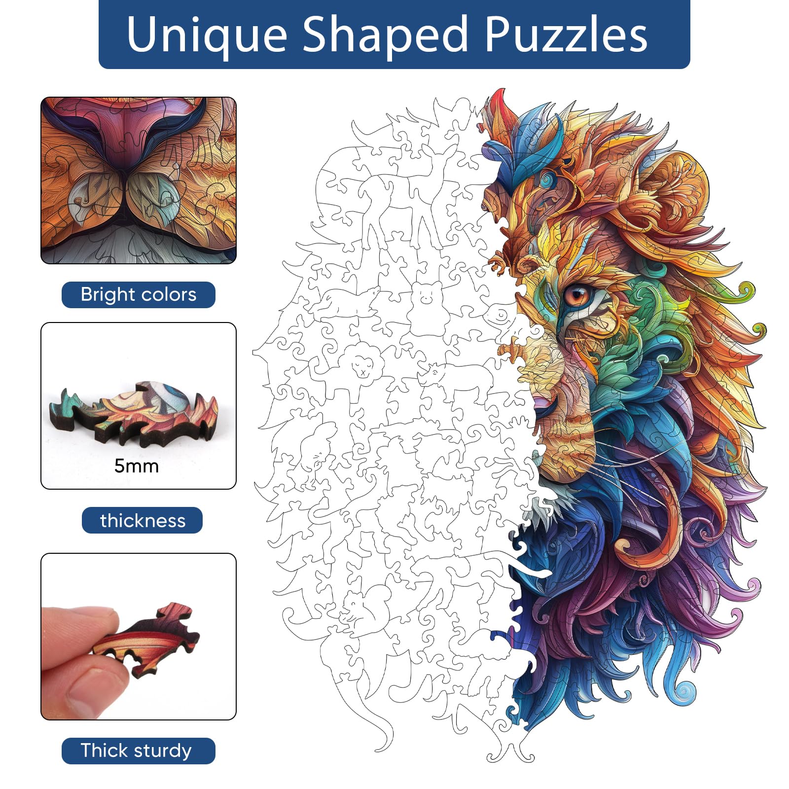 Delobil Puzzle Saver included helps protect completed artwork.