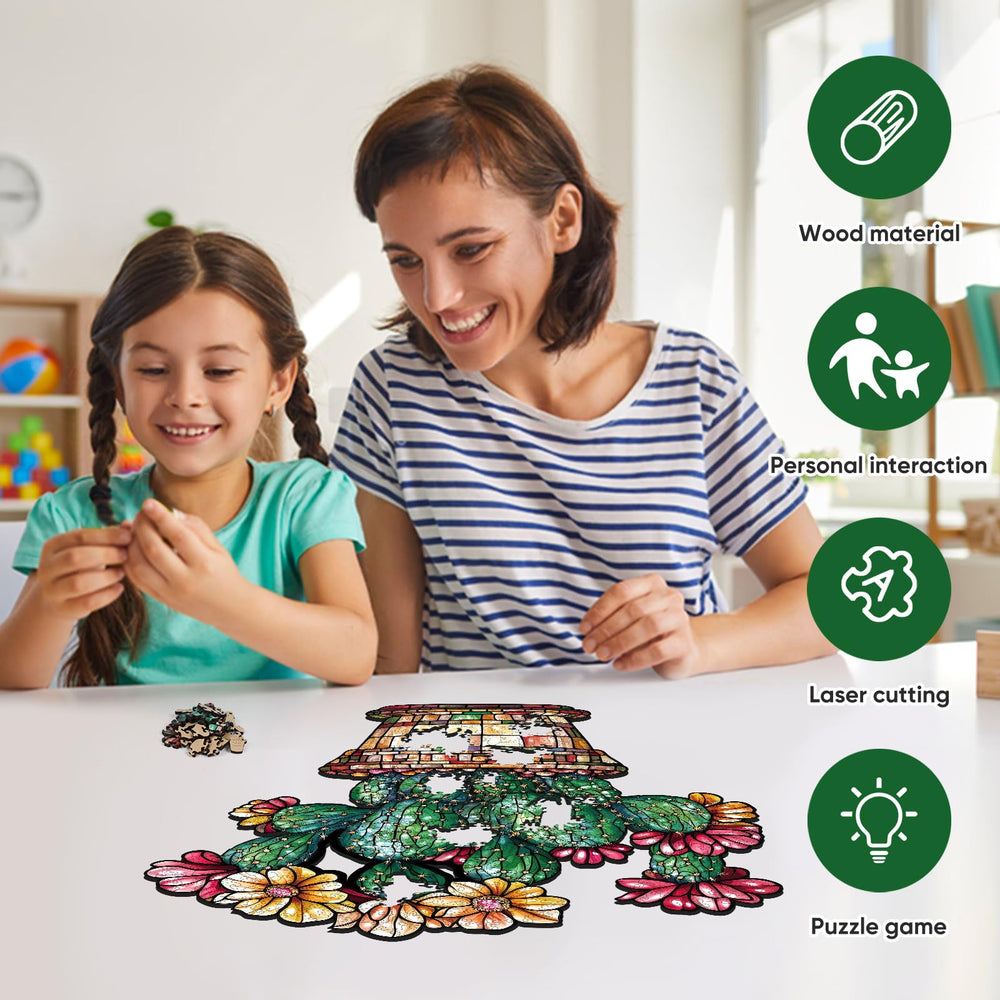 Delobil puzzle package with reference image and storage bag