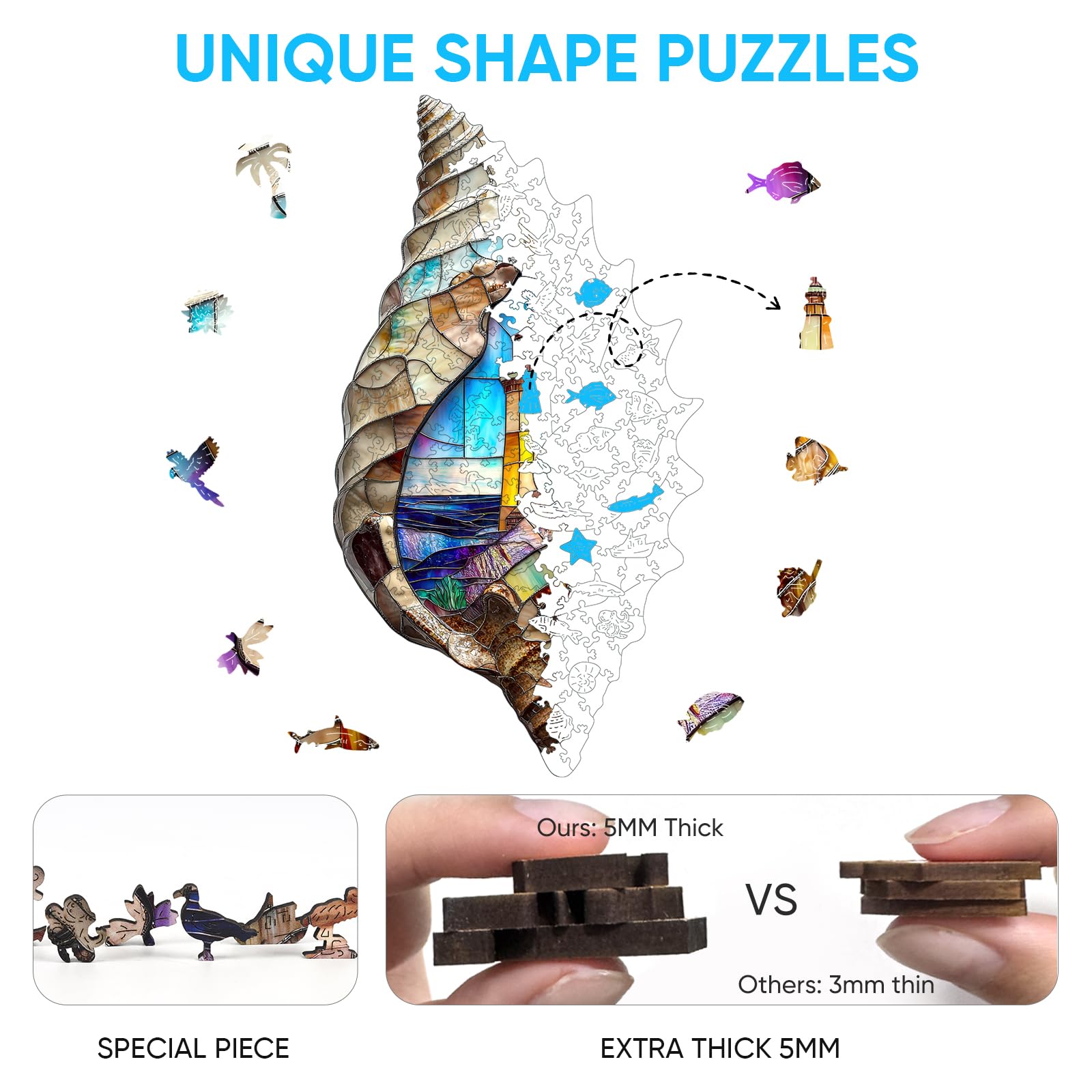 Delobil wooden puzzle 5mm-thick: premium, formaldehyde-free pieces for safe, sturdy assembly.