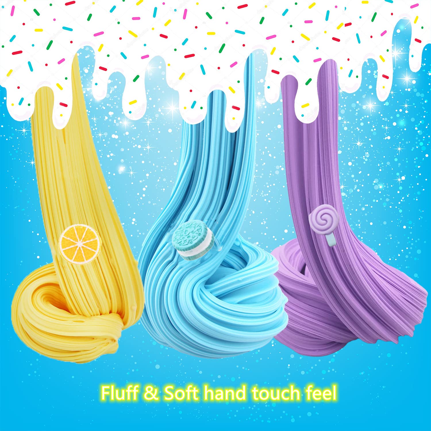Delpaneo separated container keeps slime fresh and mess-free for kids.