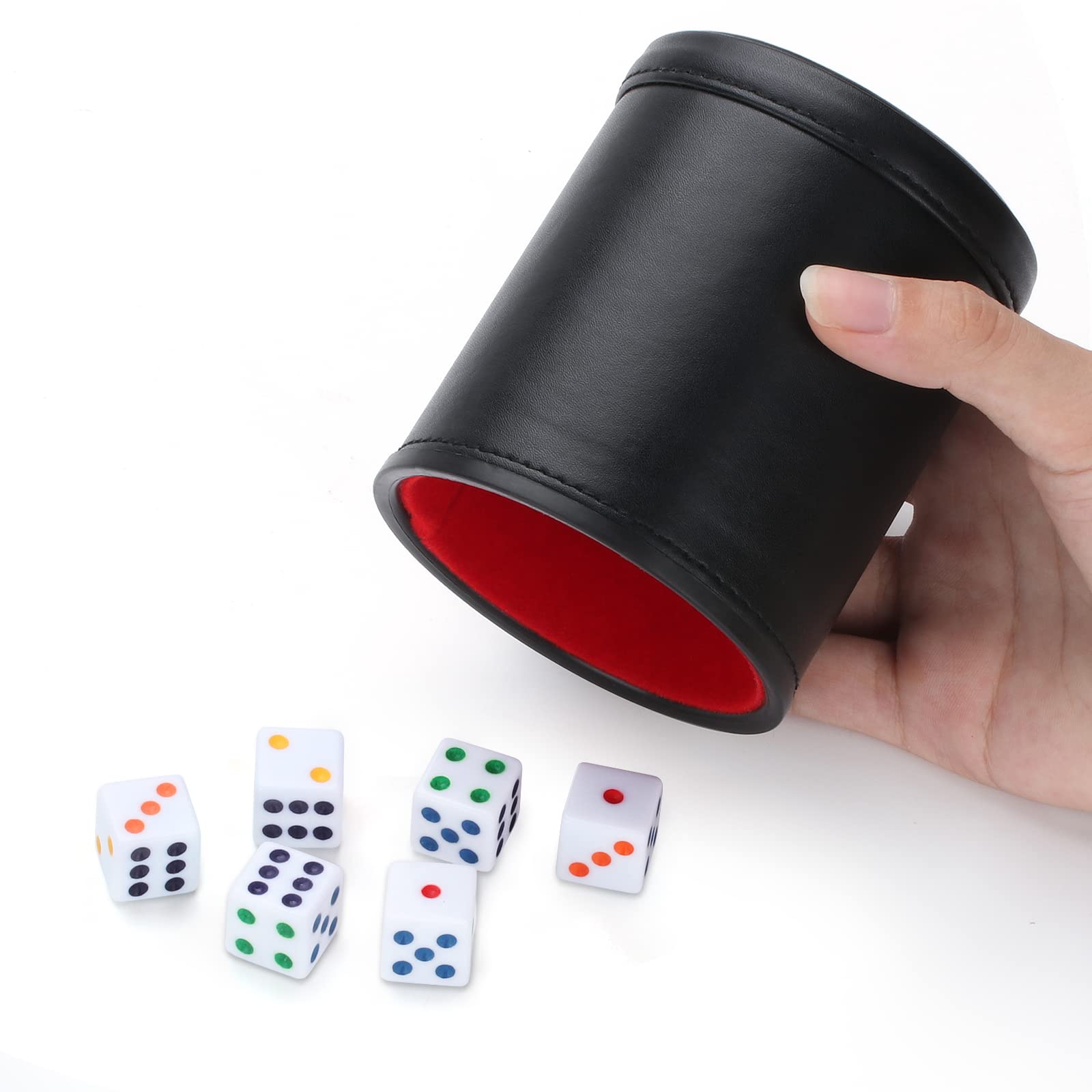 Delta-shop dice cup dimensions: 3.7 inches tall, 3.2 inches diameter
