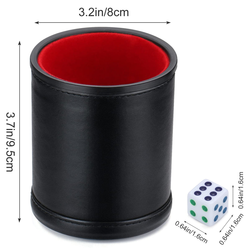 Delta-shop interior of the dice cup in red felt for smooth rolls