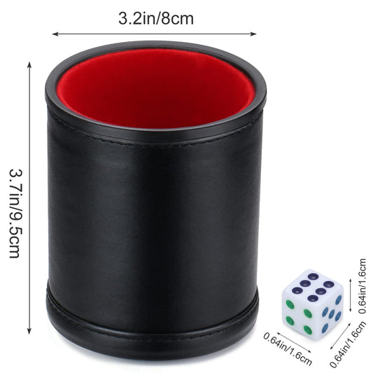 Delta-shop interior of the dice cup in red felt for smooth rolls