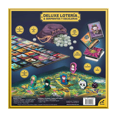 Deluxe Loteria wooden figures and dice enable quick rounds and easy setup
