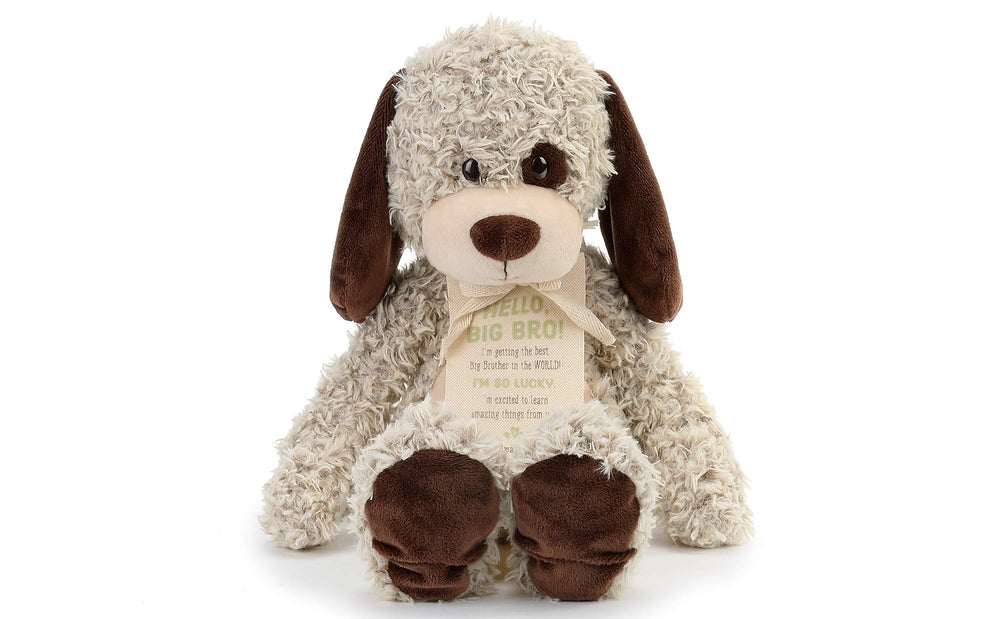 DEMDACO Big Brother Puppy plush with embroidered face detail for durable companionship