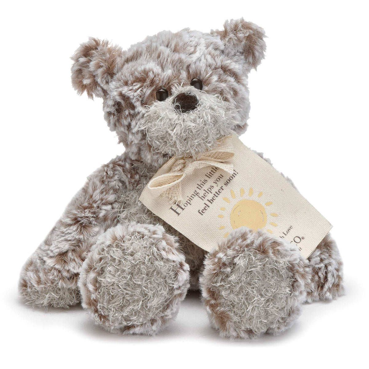 DEMDACO Feel Better Mini Giving Bear front view shows a cuddly friend offering comfort